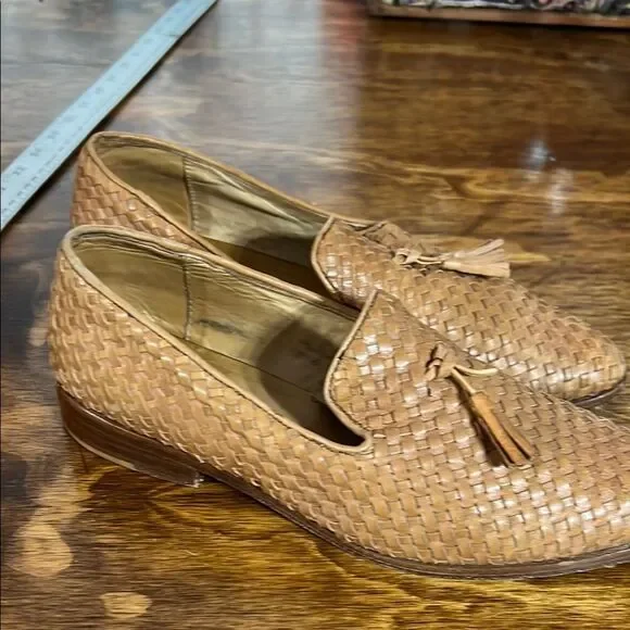 Nisolo Tan Woven Leather Loafers - Picture 8 of 10